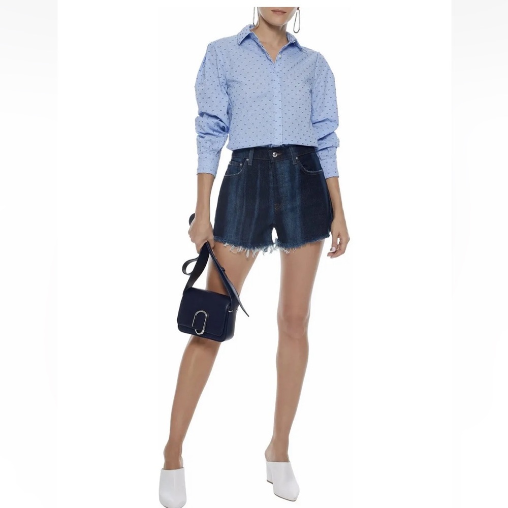Derek Lam 10 Crosby Gingham Fil Coupe Cotton Shirt